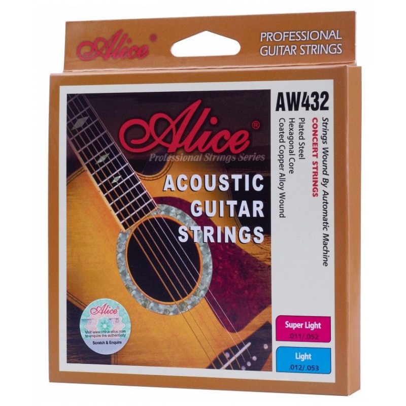 Струны для акустической гитары Alice AW432-SL в упаковке